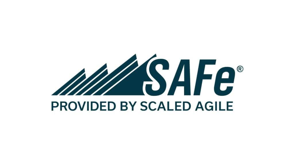 SAFe logo from Scaled Agile over a white background.