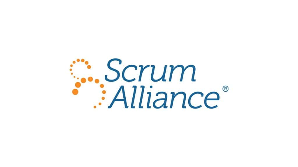 Scrum Alliance logo over white background.