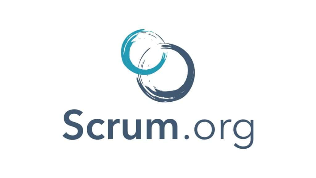 Scrum.org logo over white background.
